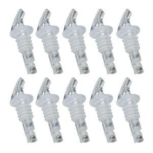 NEW 10 1 oz Clear (PP-14C) Measured Liquor Pourer Pour Spout No Leak